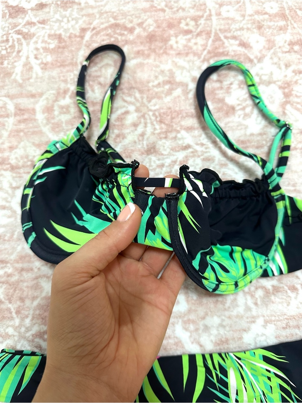 NWT 🌴SET Tropical Print Underwire Bikini - Picture 2 of 13